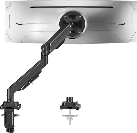 Ultrawide Monitor Arm for 22-43 Inch Curved Screens, Heavy Duty Desk Mount with Full Motion Adjustab