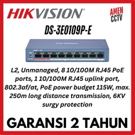 Pro Series: Unmanaged 100M PoE, L2 Hikvision DS-3E0109P-E