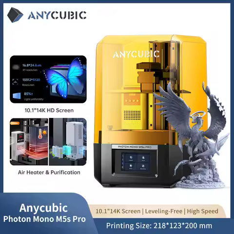 ANYCUBIC Photon Mono M5s Pro 10.1'' 14K High Speed SLA LCD Resin 3D Printer Leveling Free 150mm/h Pr