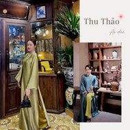 Diem Chau Ao Dai, High Quality Ready-Made Round Neck Ao Dai Ao Dai Vietnam Ao Dai Set