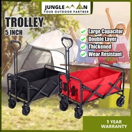 JUNGLEMAN Wagon Troley Camping Troli Wagon Trolley 5” Inch Folding Troley with Table Top Foldable Be