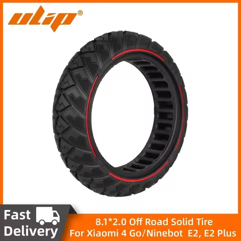 Ulip 8.1x20 Off-road Solid Tire 10 Inch with Red Circle Explosion-proof Tires for Electric Scooter X