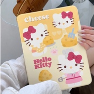 INS Creative Cartoon Cute Cheese HelloKitty For IPad10.2 Shell Ipad10th 5th Cover Mini6 Case Ipad10.5 Air2 Cover Air4/5 10.9 Anti-fall Case iPadPro11 M2 ipad12.9 Anti-bending Cover