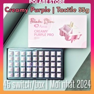 [Hộp 45sw] Akko Cream Yellow Blue V3 Pro Linear switch Polabe Store Akko Piano Pro Akko Silver laven