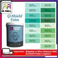 5L Nippon Paint Exterior Q-Shield Extra Delightful Greens & Blue Greens (1598-1651)