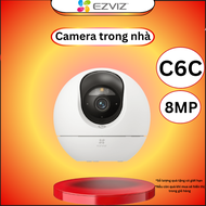 Camera Wifi Trong Nhà Ezviz C6C 4K 8MP Ống Kính Kép Siêu Nét Xoay 360 Phát Hiện Người AI