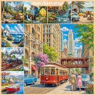 [Fast Arrival] DIY Landscape Series Paint By Numbers Kit on Canvas 15.75x15.75inch Without Frame for