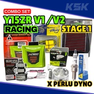COMBO SET Y15ZR V1 V2 SPEC 57 (STAGE 1)(TAK PERLU DYNO)YAMAHA Y15 57MM PISTON ECU CAM ESR COIL PLUG 