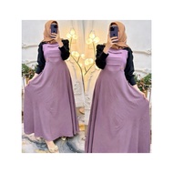 NEWEST 2024 ADERA DRESS CRINKLE AIRFLOW COMBINATION FASHION MUSLIM DRESS SIZE ML-XL COLOR 9