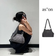 Ready Stock Genuine Leather Ason Suede Gray Straying Bag Retro Handbag Shoulder Armpit Bag PFLW