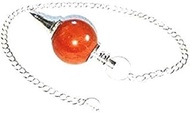 INDIA MADE Red Aventurine Stone Ball Pendulum Dowsing Stone For Reiki easing Clear Quartz Ball Pendu