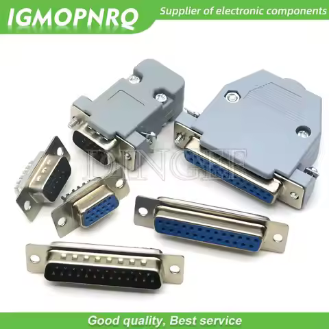 5PCS DB9 DB15 DB25 DB37 Adapter Connector Serial COM Plug Connectors Hole pin Female Port Socket Pla