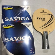 bet rakitan/tenis meja murah/kayu reactor +karet saviga