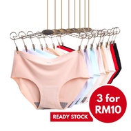 Women Panties Wanita Seamless Premium Underwear Ice Silk Comfortable Seluar Dalam Wanita Lingerie [R
