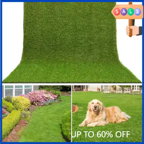 BestsellerHot sales8 FT x 10 FT Artificial Grass, Synthetic Realistic Fake Turf Grass Thick Lawn Pet