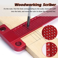 ✓▤✚Woodworking Scriber T-Type Ruler Hole Positioning Scribing Gauge Aluminum Alloy Measuring Tool 26