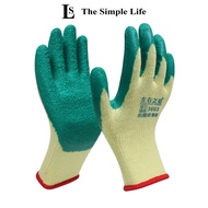 Super thick yellow-green rubber-coated work gloves, gardening gloves, abrasion-resistant gloves