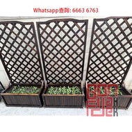 竹木系 木箱花糟植物攀藤棚/攀爬架+盆栽層架/花糟 Wooden Pot Stand/Rack/Plant Climbing Frame 碳化防腐處理 清漆木蜡塗層 合適花園/陽台/露台/天台/戶外 