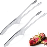 SUTAN Salad Buffet Korean Japanese Style Self-Standing Kitchen Stainless Steel Meat Clamp BBQ Clip Grill Tongs Serving Tool