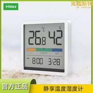 米物溫濕度計時鐘電子家用室內嬰兒房精準高精度創意室溫溫度計
