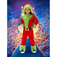 ((Good Things Preferred) Christmas Green Monster cosplay Costume Children's Costume Christmas Day Pe