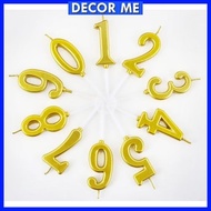 1-9 GOLD NUMBER CANDLE