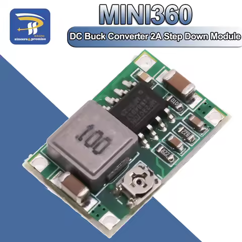 Mini360 RC Airplane Module Mini 360 DC Buck Converter 2A Step Down Module 4.75V-23V to 1V-17V 17x11x