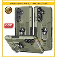 Samsung Galaxy A16 4G Casing | Samsung Galaxy A16 5G Hit Ring Case Armor Robot Kickstand Hybrid/Ring