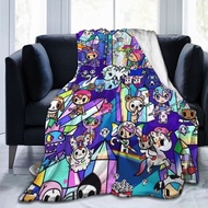 【IN STOCK】 Tokidoki Cute Cartoon Flannel Blanket Soft Comfortable and Throw Warm Blanket Fits Couch Sofa Bedroom Living Room Suitable for Kids Adults