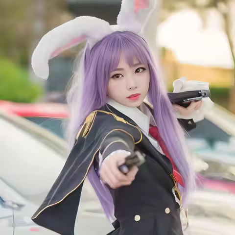 Game Touhou Project Reisen Udongein Inaba Cosplay Wig Light Purple Long Hair Game Anime Cosplay Wig 