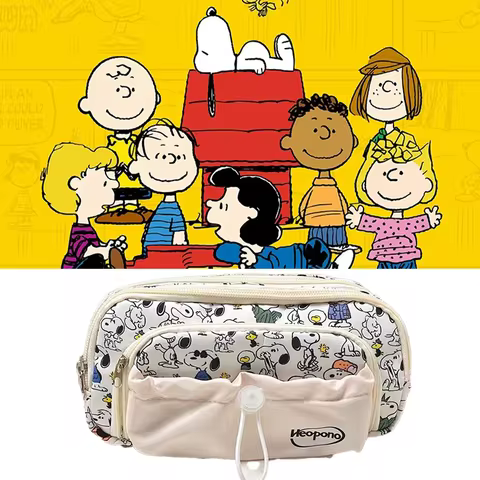 Snoopy Pencil Case Japanese Style Graffiti Design Large Capacity Pouch for Students High Aesthetic S