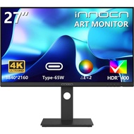 INNOCN 27" 4k Monitor UHD 3840x2160 16:9 IPS-ADS 60Hz HDR400 ∆E<1 DCI-P3 1 AdobeRGB 1
