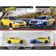 HotWheels Premium Car Culture 2-Packs Honda Civic Type R (EK9 & FL5) Spoon Sports