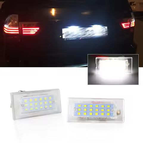 2Pcs For BMW X5 E53 1999-2006 X3 E83 2003-2010 White LED Number License Plate Light