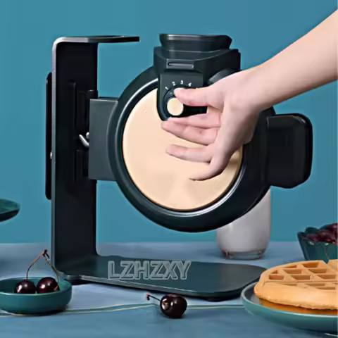 Electric Waffle Machine Portable Home Breakfast Machine Waffle Maker Breakfast Roundness Shaped Waff