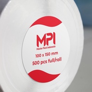 Thermal Sticker Label 100 x 150 mm A6 contains 500 pcs MPI ROLL QUALITY