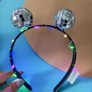 halloween halloween mask Disco Technology Sense Mirror Ball Luminous Headband Headwear disco Fancy D