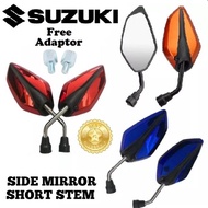 SUZUKI Smash 110-115 | Motorcycle Side Mirror Short Stem | 3 Color Available | Accessories For |