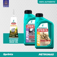 (With Gear Oil) PETRONAS SPRINTA A900 A700 Scooter 4T 10W40 Synthetic Engine Oil (1L)