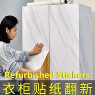 Matte Marble Design Refurbished Self-Adhesive PVC Waterproof Wallpaper Sticker Wall sticker Cabinet Sticker TV Cabinet Sticker Covering Stickers