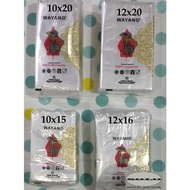Clear PP Plastic Wayang 8x30 9x15 10x15 - 12x16 - 10x20 - 12x20 - 8x12 - 8x15 stiff chips plastic