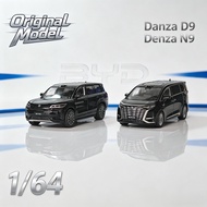 Original Model 1/64 BYD Denza D9 Denza N9 Diecast Car Model Alloy Simulation Collection Toy Gift For