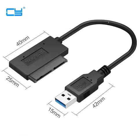 USB 3.0 to Micro SATA Adapter Cable for 1 8" HDD SSD Converter Cord USB3.0 to 16Pin Msata 7+9 Pin ca