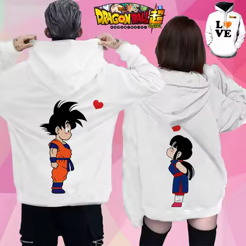 Women's Autumn Man Dragon Ball Z Streetwear S-6XL Kawaii Couples Hoodie Fashion 2024 3D Print Goku C