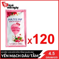 Combo 10 dây Sữa tắm Hazeline Yến Mạch Dâu Tằm (Hồng) 12 gói X10