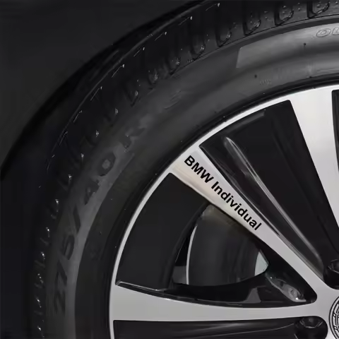 4Pcs Car Wheel Sticker For BMW Individual E46 E60 E39 E70 E83 E85 E87 E90 F10 F20 F30 1 2 3 5 7 X Se