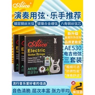 Three Sets Alice AE530 009/008/010 Strings 1 String Electroplating Coating Electric Guitar Strings S