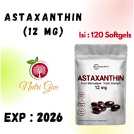 Microingreets Natural ASTAXANTHIN 12mg 12 mg contains 120 softgels