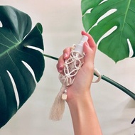 手工編織花紋縮口設計 酒精噴霧瓶 30ml 透明分裝瓶 可掛可替換