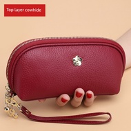 dompet perempuan kecil beg dompet perempuan Genuine Genuine Leather Ladies Long Fashion Mother Clutc